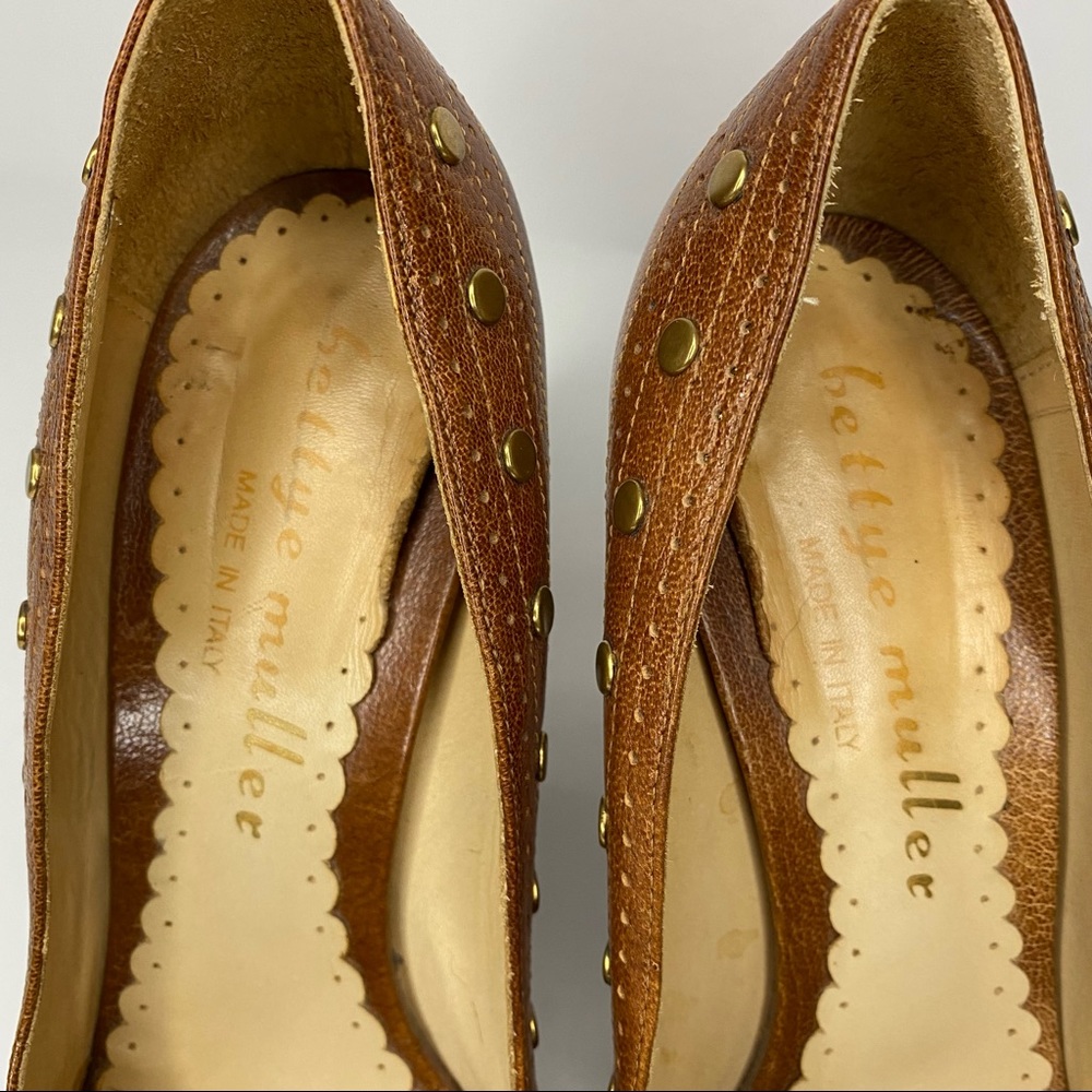 Bettye muller block heel peep toe stud heels - Picture 3 of 9